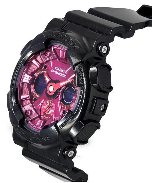Casio G-SHOCK Black & Red Women Analog-Digital Watch - Black & Purple | GMA-S120RB-1ADR