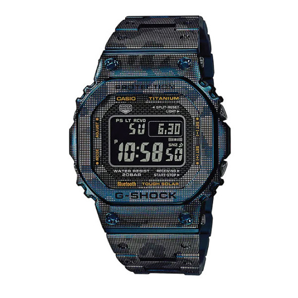 Casio G-SHOCK Full Metal Titanium Men Watch - Blue & Black Camouflage | GMW-B5000TCF-2DR
