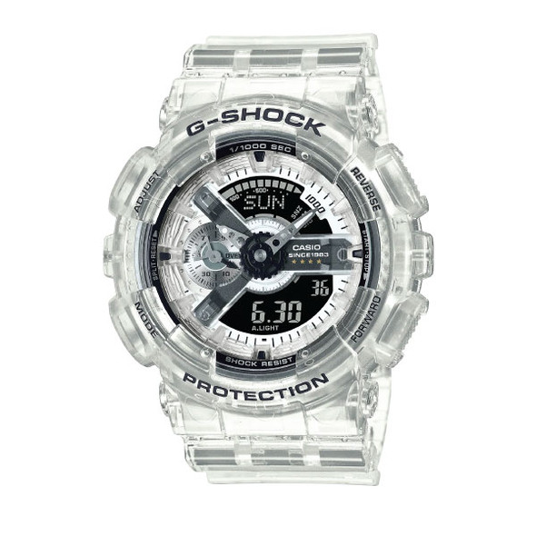 Casio G-SHOCK 40th Anniversary Clear Remix Casual Men Analog-Digital Watch - Transparent White | GA-114RX-7ADR