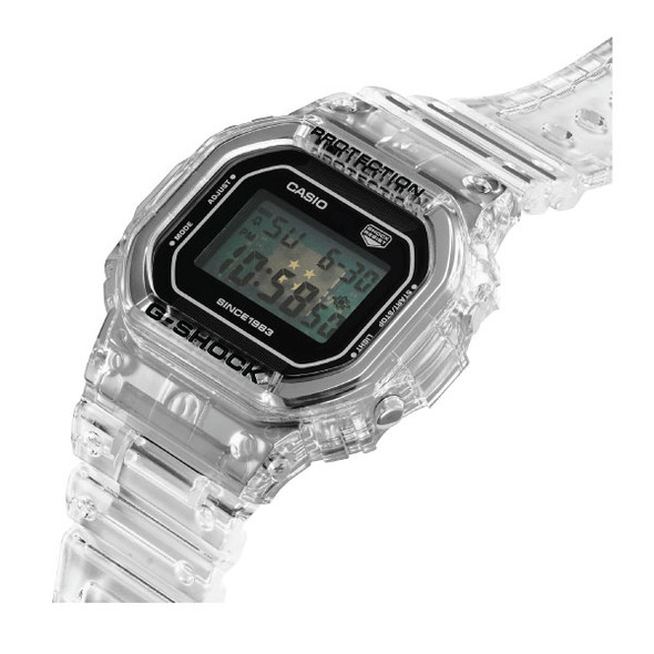 Casio G-SHOCK 40th Anniversary Clear Remix Digital Men Watch - Transparent White | DW-5040RX-7DR