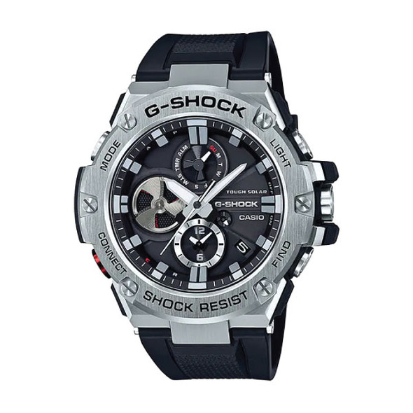 Casio G-SHOCK G-STEEL Men Watch - Silver Black | GST-B100-1ADR