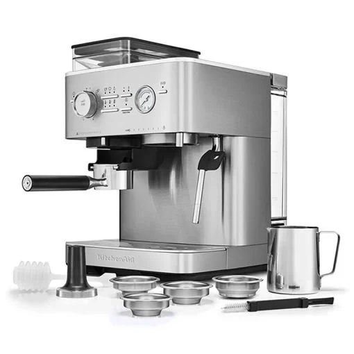 KitchenAid Semi-Automatic Espresso Machine with Burr Grinder Stainless Steel | 5KES6551ESX