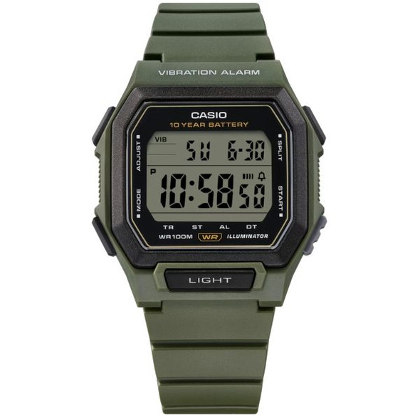 Casio Digital Men Watch - Green | W-738H-3AVDF
