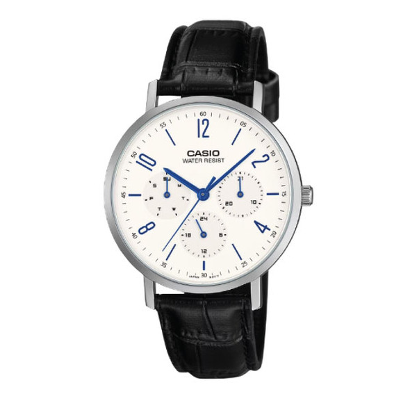 Casio Men 3-Hand Watch - Black / White | MTP-VT06L-7BDF