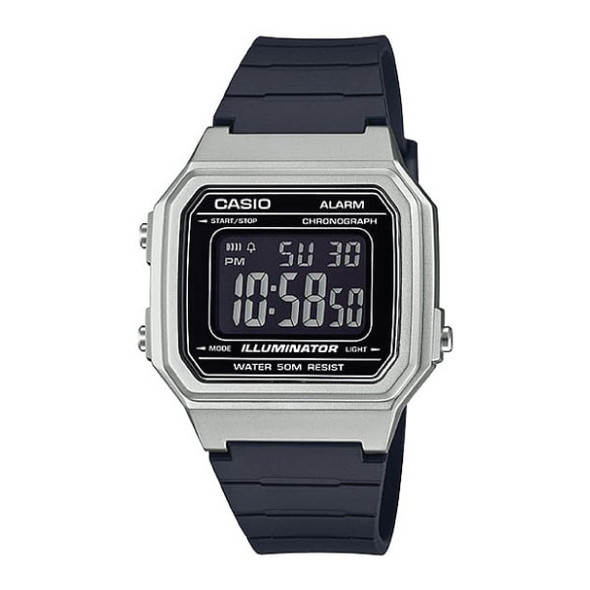 Casio Digital Men Watch - Black / Silver | W-217HM-7BVDF