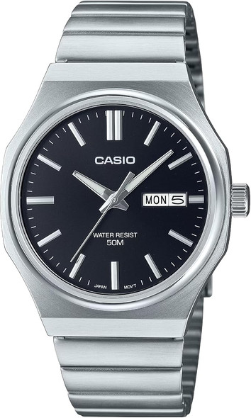 Casio Men 3-Hand Watch - Black / Silver | MTP-E735D-1AVDF
