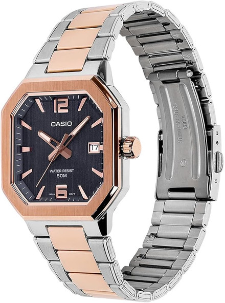 Casio Men 3-Hand Watch - Rose Gold / Blue | MTP-B195RG-2AVDF