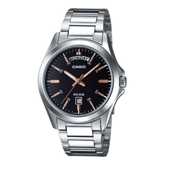 Casio Men 3-Hand Watch - Black / Silver | MTP-1370D-1A2VDF