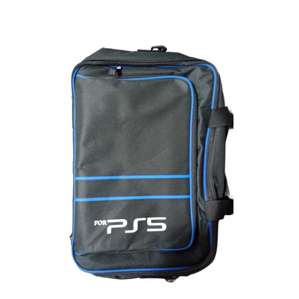PS5 Console Carrying Case Travel Storage Bag - Black & Blue