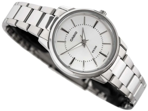 Casio Women Analog Watch - Silver / White | LTP-1303DD-7AVDF