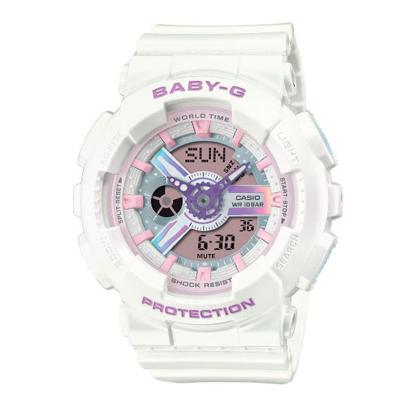 Casio Baby-G Women Analog-Digital Watch - Purple / White | BA-110FH-7ADR