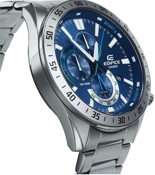 Casio Edifice Men Chronograph Watch - Blue Silver | EFV-620D-2AVUDF