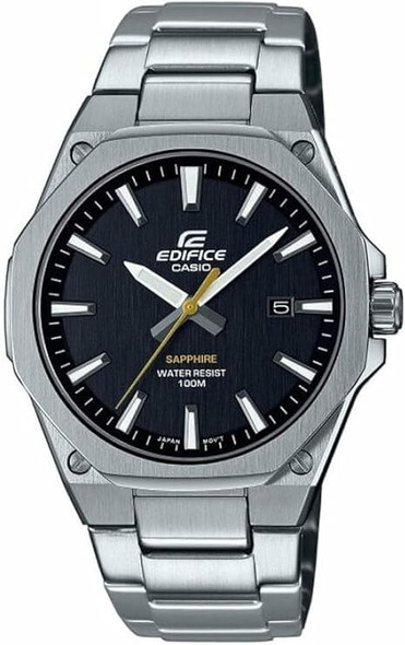 Casio Edifice SLIM Men Analog Watch - Black Silver | EFR-S108D-1AVUDF