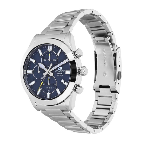 Casio Edifice Men Chronograph Watch - Silver Blue | EFB-710D-2AVUDF
