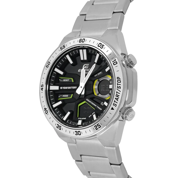 Casio Edifice Men Analog-Digital Watch - Silver Black | EFV-C110D-1A3VDF