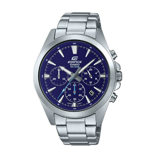 Casio Edifice Men Chronograph Watch - Silver Blue | EFV-630D-2AVUDF