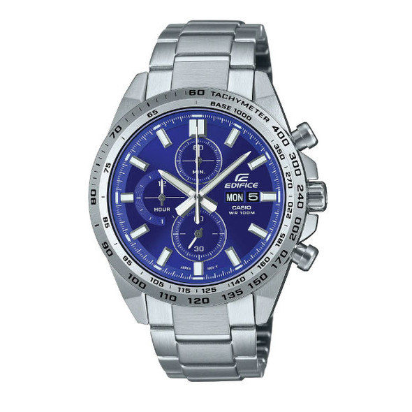 Casio Edifice Men Chronograph Watch - Silver Blue | EFR-574D-2AVUDF