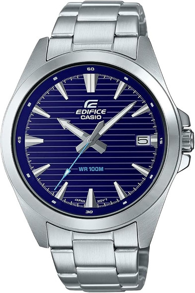 Casio Edifice Men Analog Watch - Silver Blue | EFV-140D-2AVUDF