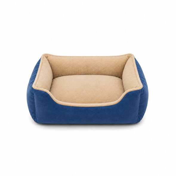 Cat Bed Small 40cm Blue & Beige | CT-BD-S-BL-BG-40