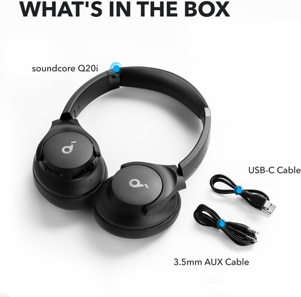 Soundcore by Anker Q20i Hybrid Active Noise Cancelling Headphones - Black | A3004H12