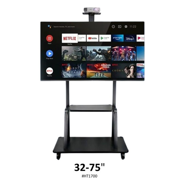 Movable Floor TV Stand – Adjustable for 32″ to 75″ Screens | HT1700