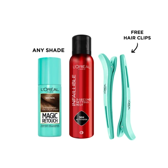 L’Oréal Paris Infaillible Setting Spray x Magic Retouch Bundle + Free Clips