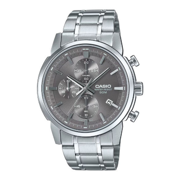 Casio Men 3-Hand Chronograph Watch - Grey / Silver | MTP-E510D-8AVDF