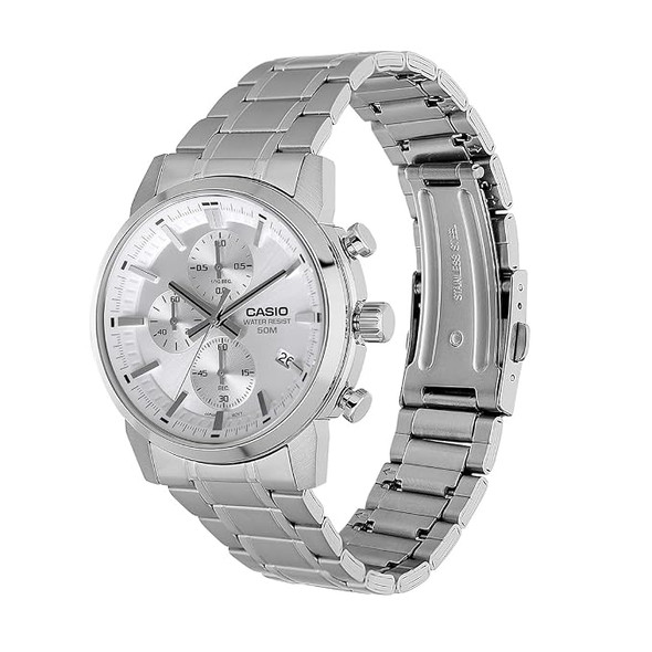 Casio Men 3-Hand Chronograph Watch - Silver | MTP-E510D-7AVDF