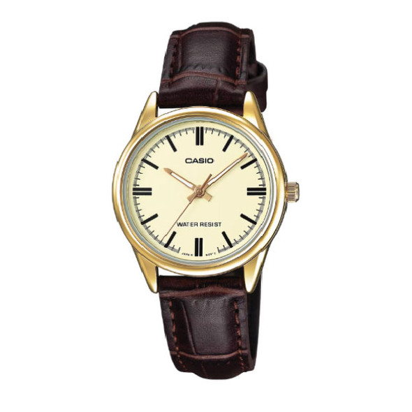 Casio Women 3-Hand Watch - Brown / Gold Plated | LTP-V005GL-9AUDF