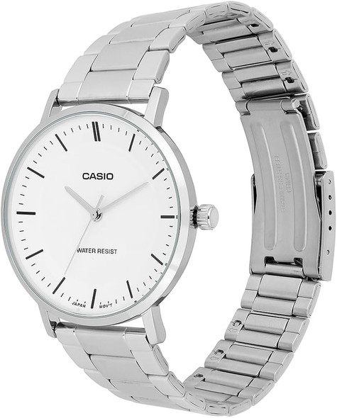 Casio Men 3-Hand Watch - Silver / White | MTP-VT04D-7EDF