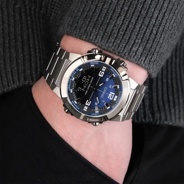 Casio Men Analog-Digital Watch - Blue / Silver | AMW-870DA-2A1VDF