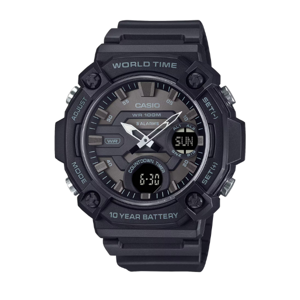 Casio Men Analog-Digital Watch - Black | AEQ-120W-1BVDF