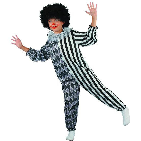 Men’s Black & White Harlequin Costume | 093304