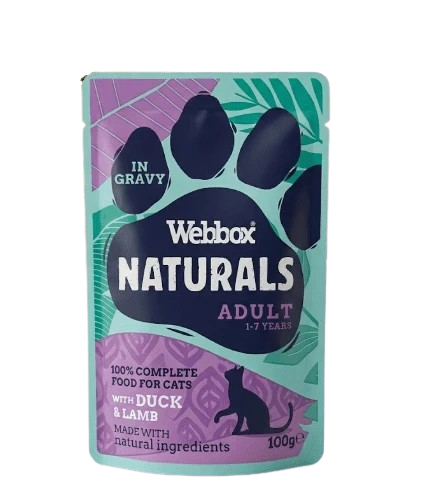 Webbox Naturals Pouch in Gravy for Cats Duck & Lamb 100g | 864436N