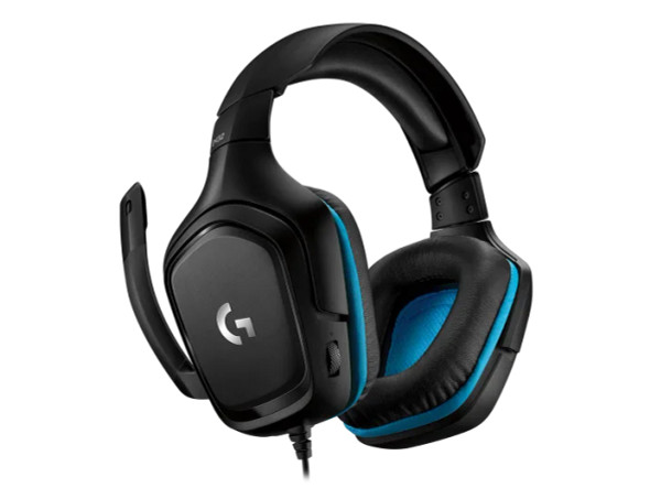 Logitech G432 Wired Gaming Headset, 7.1 Surround Sound, DTS Headphone - Black/Blue | 981-000769