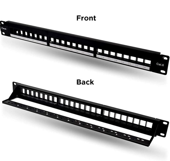 Eussonet Empty Patch Panel UTP Cat6 24 Port | MS-1UCA6PPT24E