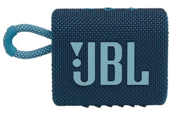 JBL Go 3 Portable Bluetooth Speaker, Blue | JBLGO3BLUAM