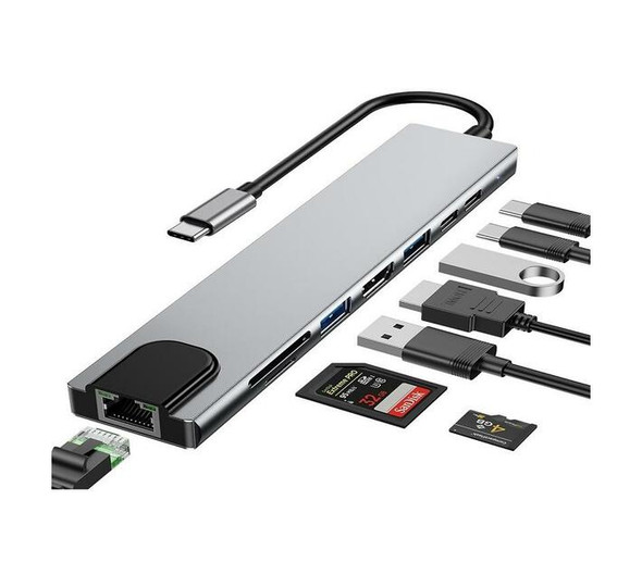 Infosun USB-C to HDTV Multifunction Adapter 10 Ports | X001KDBFEJ