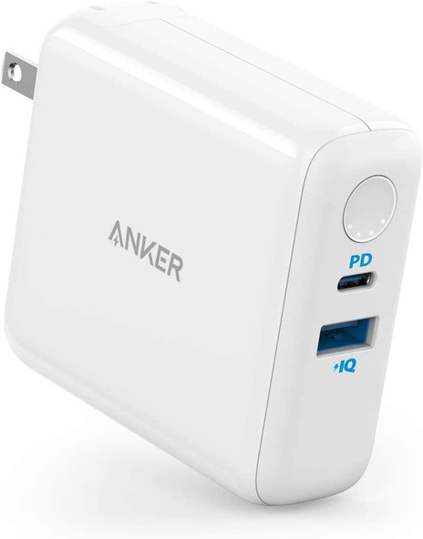 Anker PowerCore III Fusion 5K Power Bank and Wall Charger, White | AN.A1624H22.WT