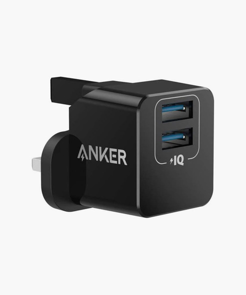 Anker PowerPort Mini 2-Ports Charger, Black | AN.A2620K12.BK