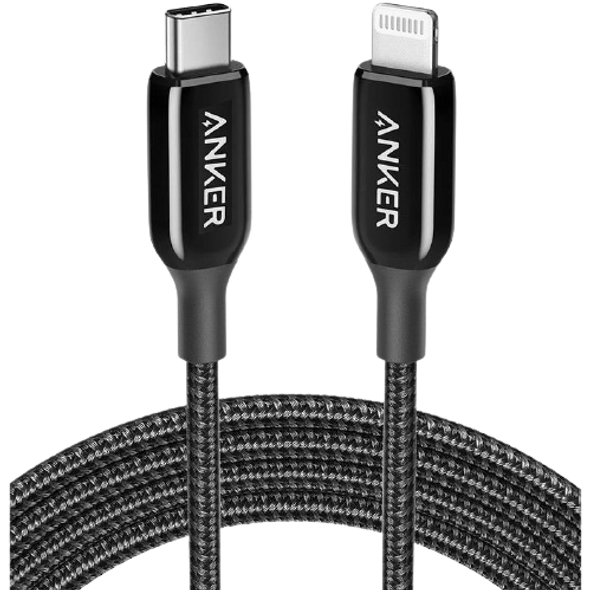 Anker PowerLine + III USB-C to Lightning Connector 3ft Cable, Black | AN.A8842H11.BK