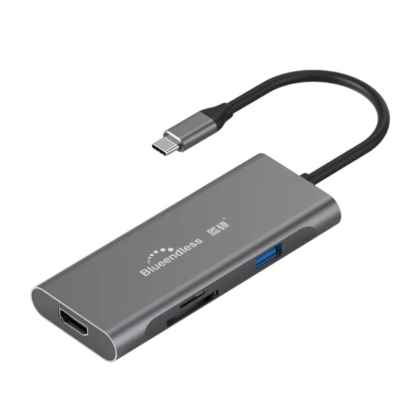 BlueEndless USB-C 7-Port Multi-Functional Hub | BS-HC701