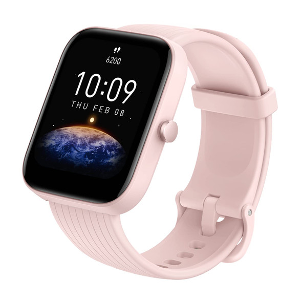 Amazfit BIP 3 Pro Smart Watch, Pink | BIP 3 Pro