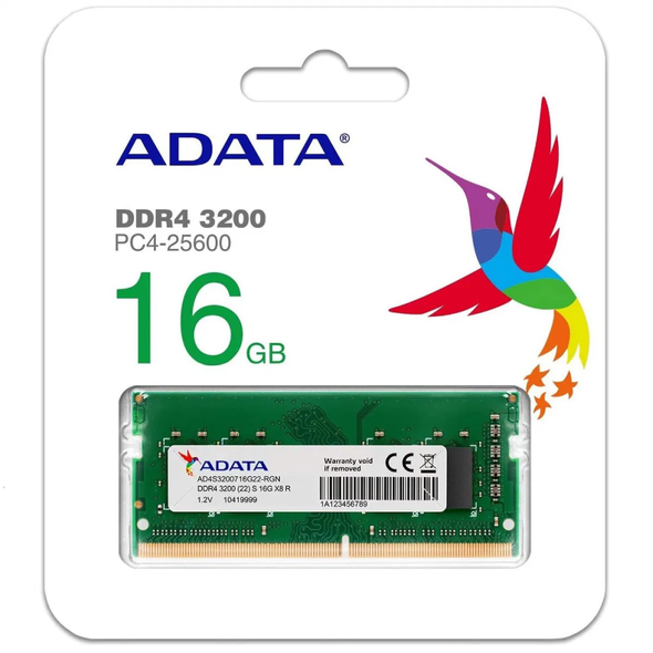 ADATA Premier 16GB DDR4 3200MHz SODIMM Laptop Memory with Heat Sink - Green | AD4S320016GB