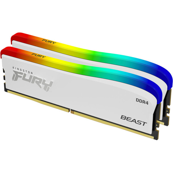Kingston 32GB 3600MHz DDR4 RGB White (2×16) RAM | KF436C18BWAK2/32