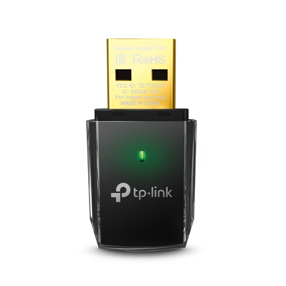 TP-Link Archer T2U — AC600 Wireless Dual-Band USB Wi-Fi Adapter | 5GHz + 2.4GHz Dongle