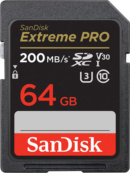 SanDisk 64GB Extreme PRO SDXC UHS-I 200MB/S | SDSDXXU-064G-GN4IN