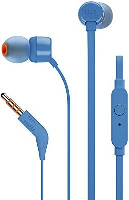 JBL T110 Pure Bass Blue Wired In-Ear Earphones | JBLT110BLU