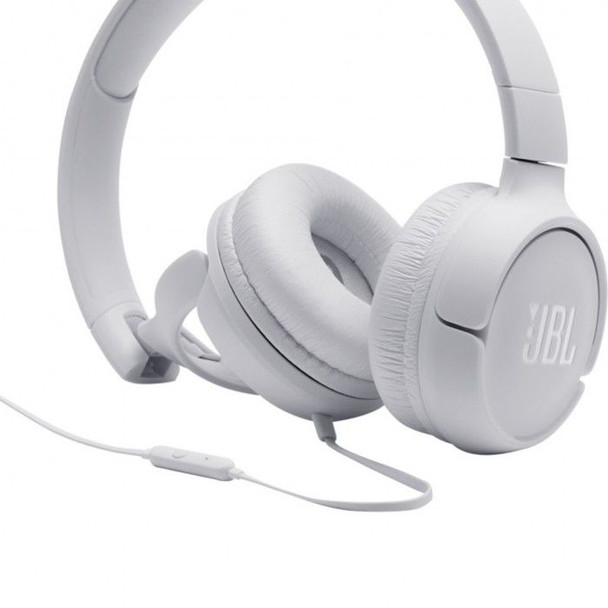 JBL TUNE 500 On-Ear Wired Headphone - White | Tune 500