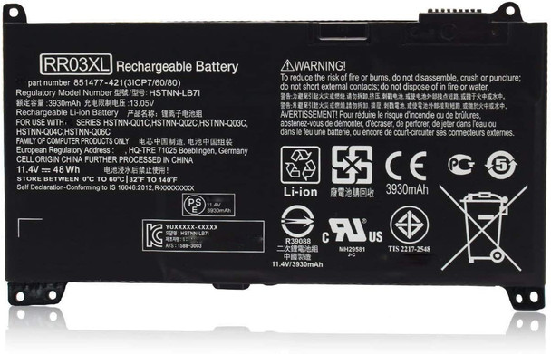 HP RR03XL Grade A+ Original Cells Compatible Battery |  RR03XL